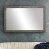 Frame My Mirror Silver Bathroom Mirror for Wall, 30" x 54" Blackened Satin Nickel Bathroom Vanity Mirror, Made in USA, Hangs Horizontally or Vertically, Huntington Design view 1