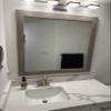 Frame My Mirror Grey Framed Mirror, 20" x 36" Mirror for Bathroom, Wood Frame, True Reflections Glass, Driftwood Textured Finish, Pendleton Design, Hangs Horizontally or Vertically, Made in USA view 3