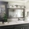 Frame My Mirror Grey Framed Mirror, 20" x 36" Mirror for Bathroom, Wood Frame, True Reflections Glass, Driftwood Textured Finish, Pendleton Design, Hangs Horizontally or Vertically, Made in USA view 4