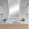 Frame My Mirror Silver Framed Mirror, 32" x 54" Mirror for Bathroom, Wood Frame, True Reflections Glass, Brushed Chrome Finish, Pendleton Design, Hangs Horizontally or Vertically, Made in USA view 4