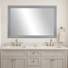 Frame My Mirror Silver Bathroom Mirror for Wall, 36" x 54" Antique Satin Nickel Bathroom Vanity Mirror, Made in USA, Hangs Horizontally or Vertically, Larue Design view 1