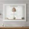 Frame My Mirror White Framed Mirror, 30" x 54" Mirror for Bathroom, Wood Frame, True Reflections Glass, Pure White Finish, Pendleton Design, Hangs Horizontally or Vertically, Made in USA view 1