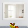 Frame My Mirror White Framed Mirror, 30" x 54" Mirror for Bathroom, Wood Frame, True Reflections Glass, Pure White Finish, Pendleton Design, Hangs Horizontally or Vertically, Made in USA view 2
