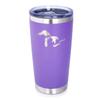Bevvee Great Lakes Maps - Insulated Coffee Tumbler Cup with Sliding Lid - Stainless Steel Insulated Mug - Cute Outdoor Camping Mug - Purple view 1
