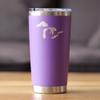 Bevvee Great Lakes Maps - Insulated Coffee Tumbler Cup with Sliding Lid - Stainless Steel Insulated Mug - Cute Outdoor Camping Mug - Purple view 2