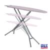 Ironing Board Full Size; Made in USA by Seymour Home Products (Light Grey). Includes Iron Rest, Cover & Pad | All-Steel Frame, 4 Heavy Duty Legs for Extra Support | Diamond Cut Mesh Top; Steam Flow view 2