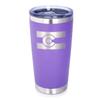 Bevvee Colorado Flag - Insulated Coffee Tumbler Cup with Sliding Lid - Stainless Steel Insulated Mug - Cute Outdoor Camping Mug - Purple view 1