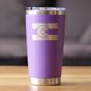 Bevvee Colorado Flag - Insulated Coffee Tumbler Cup with Sliding Lid - Stainless Steel Insulated Mug - Cute Outdoor Camping Mug - Purple view 2