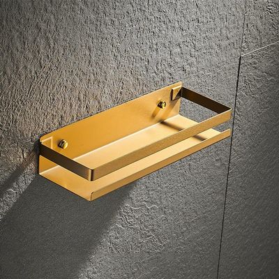Shower Caddy Modern Bathroom Shelves, Matt Black Gold Bathroom Corner Shelves, Shower Storage Basket Bath Wall Shelf, Shampoo Storage Rack Bathroom Organizer (Color : Gold 20cm)