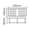 Shower Caddy Stainless Steel Shelves Bathroom Shower Shelf, Storage Rack, Bathroom Shelf, Wall Mount Shelf, Shampoo Holder Basket Bathroom Organizer (Color : Brushed Gold) view 2