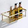 Shower Caddy Stainless Steel Shelves Bathroom Shower Shelf, Storage Rack, Bathroom Shelf, Wall Mount Shelf, Shampoo Holder Basket Bathroom Organizer (Color : Brushed Gold) view 3