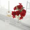 Balsa Circle 3 Bushes Red 14 in Artificial Flowers Silk Carnation Floral Bouquets Wedding Party Events Reception Decorations Supplies Supplies view 3