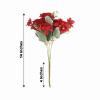 Balsa Circle 3 Bushes Red 14 in Artificial Flowers Silk Carnation Floral Bouquets Wedding Party Events Reception Decorations Supplies Supplies view 4