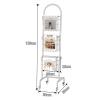 GRFIT Magazine Rack Brochure Stand Magazine Rack, Brochure Display Stand with Wheels, 3 Pockets Magazine Holder Newspaper Stand for Newspaper and Products Exhibition Magazine Display view 2