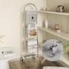 GRFIT Magazine Rack Brochure Stand Magazine Rack, Brochure Display Stand with Wheels, 3 Pockets Magazine Holder Newspaper Stand for Newspaper and Products Exhibition Magazine Display view 3