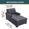Chaise Lounge Cover, Stretch Chaise Covers for Living Room Chaise Slipcover with Double Arm Chaise Lounge Slipcover for Bedroom Chaise Soft Sofa Cover (Grass Green) view 3