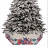 Christmas Tree Collar, 4th of July Tree Skirts Xmas Tree Trunk Ring Collar Box Stand Cover for Artificial Trees Base Holder Cover Festival Decor Independence Day American Love Heart view 1