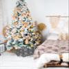 Christmas Tree Collar, Black and White Tree Skirts Xmas Tree Trunk Ring Collar Box Stand Cover for Artificial Trees Base Holder Cover Festival Decor Modern Luxurious Geometric Abstract Art view 4