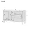 Tdewlye Featured Two-Door Large Storage Cabinet with Three DrawersMetal Handles and Rattan Door for Corridors, Entrances, Living Rooms, Study,Hallway,Dinner Room (Brown-@1.2.3) view 2