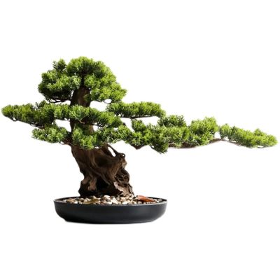 GRFIT Artificial Bonsai Artificial Bonsai Tree Faux Plants Indoor Fake Plants Decor with Ceramic Pots Realistic Fake Plant Decoration, for Desktop Display, Artificial Bonsai Tree for Home Office