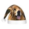 BrUgui Festive LED Christmas Hat - Long-Lasting Colors, Three Flashing Modes, Perfect Holiday Accessory! Golden Retrievers view 2