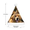 BrUgui Festive LED Christmas Hat - Long-Lasting Colors, Three Flashing Modes, Perfect Holiday Accessory! Golden Retrievers view 3