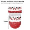 Epaihaiy Christmas Toilet Seat Cover Cute Snowman Toilet Lid Cover Toilet Tank Lid Cover for Bathroom Elongated Oblong Lids Stretch Polyester Toilet Cover view 4