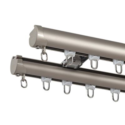 Curtain Rail System Ceiling Or Wall Mounted Curtain Track Sliding Curtain Rods Hanging Sliding Panel Screen for Privacy Living Room (Color : Champagne, Size : B-1.3m(1.3m*2))
