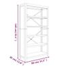BaraSh 5-Tier Bookcase Office Furniture Bookshelf for Bedroom Bookshelve Office Bookcase 31.5"x11.8"x55.1" Solid Wood Acacia view 2