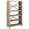 BaraSh 5-Tier Bookcase Office Furniture Bookshelf for Bedroom Bookshelve Office Bookcase 31.5"x11.8"x55.1" Solid Wood Acacia view 3