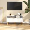 BaraSh TV Stand TV & Media Furniture TV Console with Storage TV Furniture for Living Room High Gloss White 35.4"x15.7"x19.1" Engineered Wood view 1