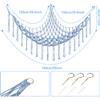 Stuffed Animal Hammock Corner, Hand-knitted Large Plushie Net Toy Hammock with Wooden Rings | Boho Cute Stuff Animal Storage for Nursery & Bedroom | Mesh Kids Toy Organizer Holder Nursery Room Decor view 3