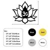 Metal Wall Art, Lotus Flower Metal Wall Decor, OM Lotus Flower Metal Wall Art, Metal OM Wall Decor, Lotus Wall Decor, Lotus Flower Wall Art, OM Wall Art, Yoga Wall Decor, Wall Hangings (White, 27"x24"|69x62cm) view 4