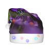 Ogniwo Santa Hat with lights for Adult Christmas Santa Hat for New Year Party Supplies,Christmas Gift,Lovely Purple Butterfly Print view 2