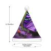 Ogniwo Santa Hat with lights for Adult Christmas Santa Hat for New Year Party Supplies,Christmas Gift,Lovely Purple Butterfly Print view 4
