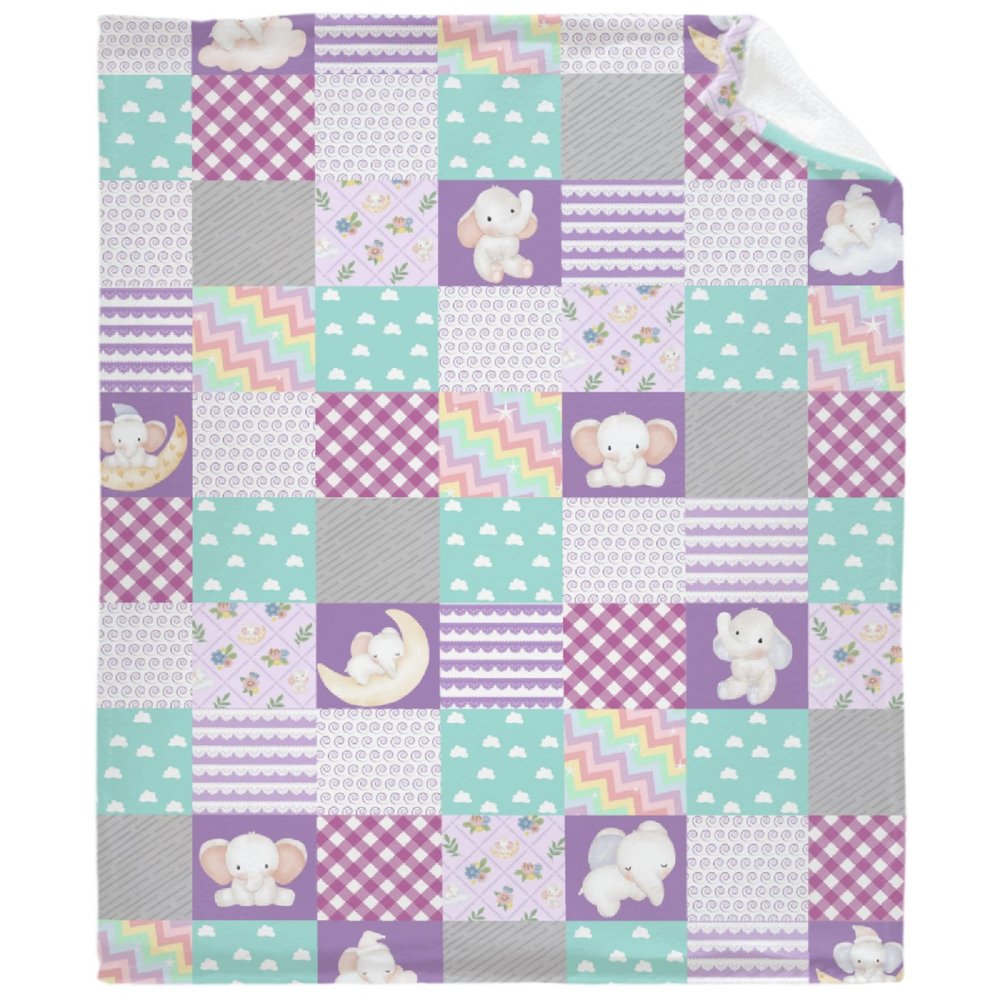 Elephant Blanket Gifts, Super Soft Cozy Flannel Fleece Throw Blanket for Couch Chair Bed Sofa Christmas Thanksgiving Gifts Family Size 90"x120" XL