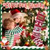 Dreamdecor Personalized Christmas Stockings with Names Monogram, 18 Large Family Knitted Xmas Stocking with Leather Nameplate for Kids, 1 Pack Customized Christmas Stockings for Fireplace Holiday view 4