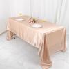 Balsa Circle 60x126 inch Nude Satin Rectangle Tablecloth Table Cover Linens for Wedding Table Cloth Party Reception Events Kitchen Dining view 2