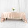 Balsa Circle 60x126 inch Nude Satin Rectangle Tablecloth Table Cover Linens for Wedding Table Cloth Party Reception Events Kitchen Dining view 3