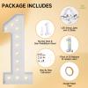 eufony 4FT Marquee Numbers, Large Light Up Numbers 1 for 1st 15th 16th Birthday Party Decorations, Giant Light Up Number for Baby Shower Anniversary Decor, 4 Feet Number 1 w/Lights DIY Kit view 2