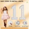 eufony 4FT Marquee Numbers, Large Light Up Numbers 1 for 1st 15th 16th Birthday Party Decorations, Giant Light Up Number for Baby Shower Anniversary Decor, 4 Feet Number 1 w/Lights DIY Kit view 4