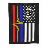 911 Dispatcher Thin Blue Line Red Flag Lightweight Super Soft and All Season Warm,Thermal Blanket, Blanket for Sofas view 2