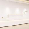 GAMAK Display Rack on Wall Free-Standing Industrial Pipe Clothes Rack Wall Mounted Clothes Rail Retail, Boutiques Garment Hanging Storage Rail Golden (Size : 450cm) view 1