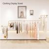 GAMAK Display Rack on Wall Free-Standing Industrial Pipe Clothes Rack Wall Mounted Clothes Rail Retail, Boutiques Garment Hanging Storage Rail Golden (Size : 450cm) view 2