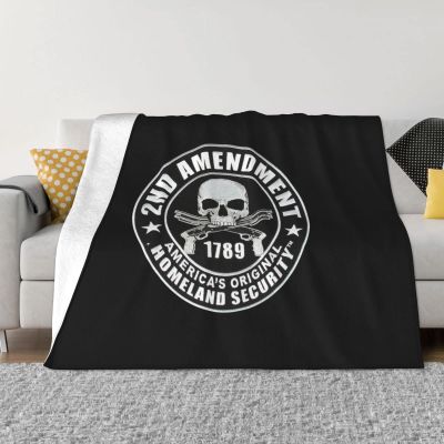 2nd Amendment Skull Lightweight Super Soft and All Season Warm,Thermal Blanket, Blanket for Sofas