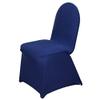Balsa Circle 6 pcs Navy Blue Spandex Stretchable Banquet Chair Covers for Party Wedding Linens Decorations Dining Ceremony Reception Supplies view 1
