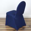 Balsa Circle 6 pcs Navy Blue Spandex Stretchable Banquet Chair Covers for Party Wedding Linens Decorations Dining Ceremony Reception Supplies view 4