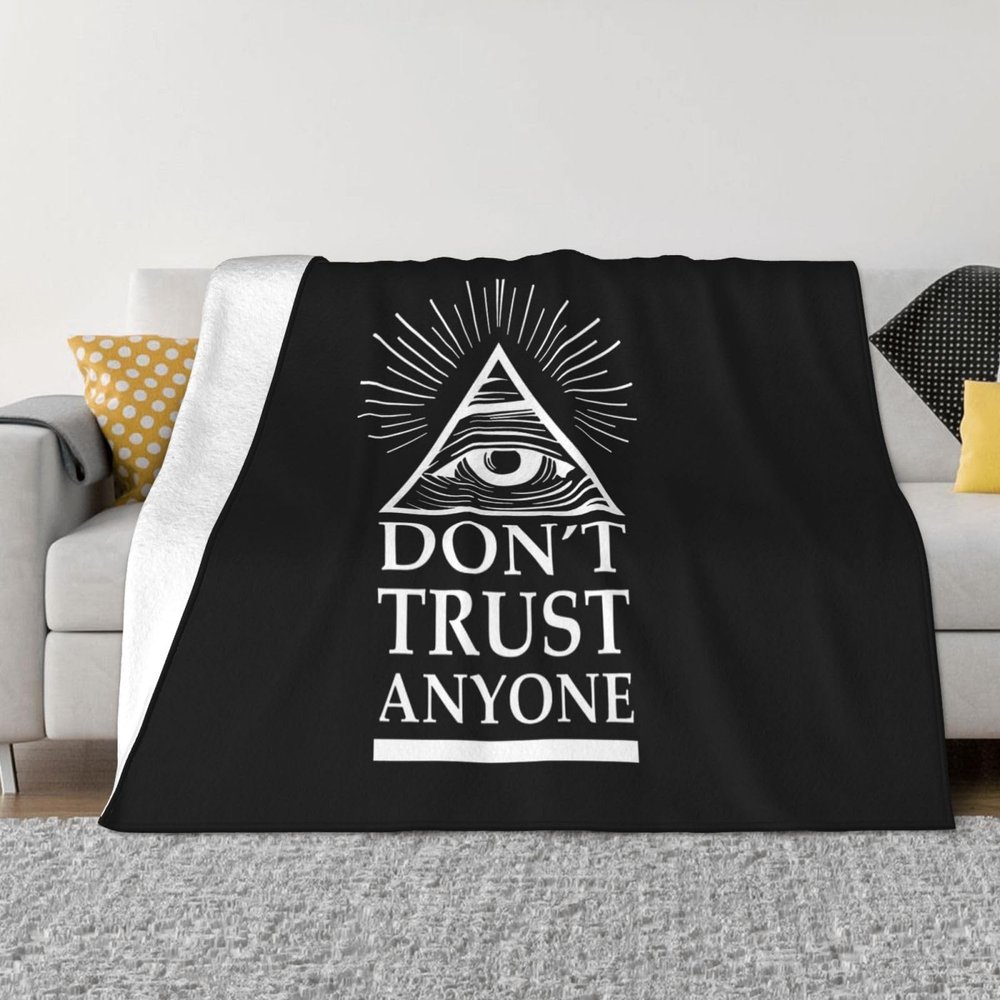 Pyramid Illuminati Don't Trust Anyone Lightweight Super Soft and All Season Warm,Thermal Blanket, Blanket for Sofas