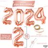 KatchOn, Rose Gold 2024 Balloons 16 Inch - Rose Gold 2024 Balloons Graduation | Graduation Decorations Class of 2024 Balloons | 2024 Balloon Numbers | 2024 Graduation Balloons for 2024 Foil Balloons view 2