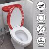 Epaihaiy Christmas Snowman Toilet Lid Cover Elongated, Thick Toilet Seat Cover for Bathroom, Washable Soft Toilet Cover, Fits Most Toilet Lids and Tank view 3